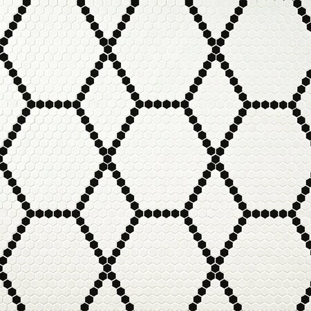 MSI White And Black Hive Pattern 11.73 x 11.85 Matte Porcelain Floor And Wall tile, 15PK ZOR-MD-0581